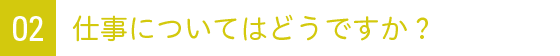 02 仕事についてはどうですか？